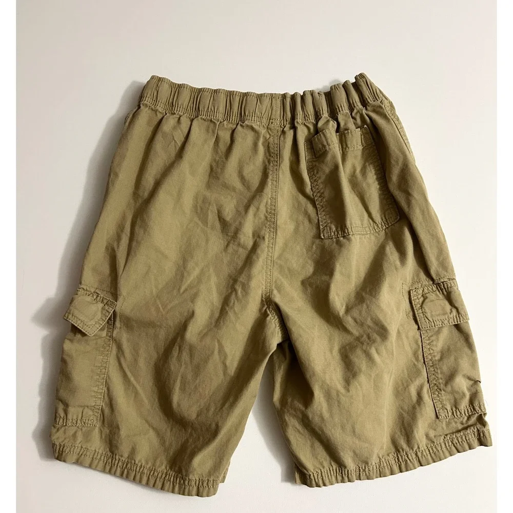 The Childrens Place Boys Khaki Cargo Shorts Size 18 Husky Ripstop Tan Elastic